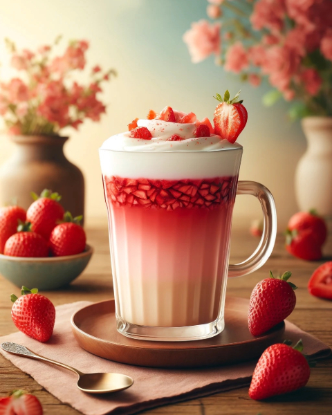 Strawberry Latte Recipe | Inspired by Starbucks Menu