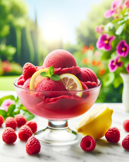 Best Raspberry Sorbet Recipe with Lemon | Ninja Creami